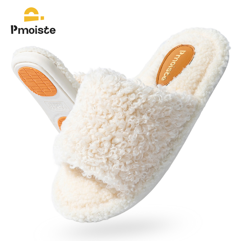 Insole Memory Foam - Pmoiste Sandal Rumah Fuzzy Wanita Nyaman