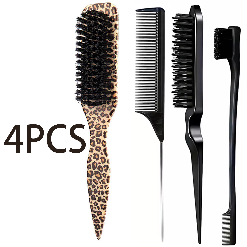 4Pc Set Sikat Rambut Bulu Babi - Brush Bristle Set ulasan dan harga
