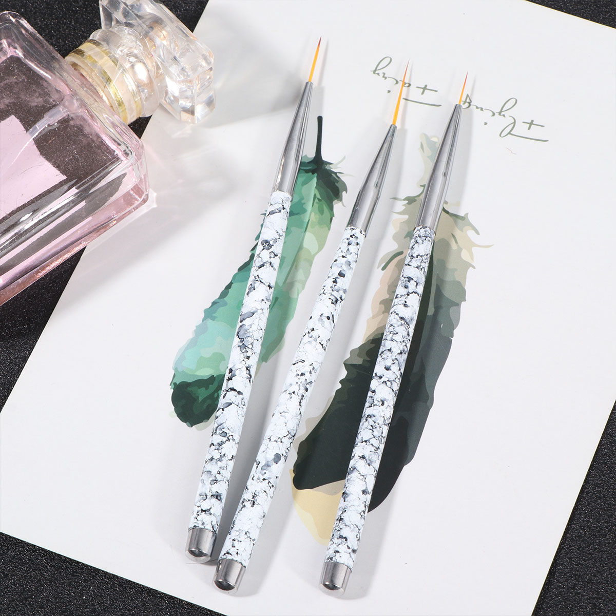 3 Buah Set Kuas Seni Kuku Alat - Brush Bristle Set ulasan dan harga